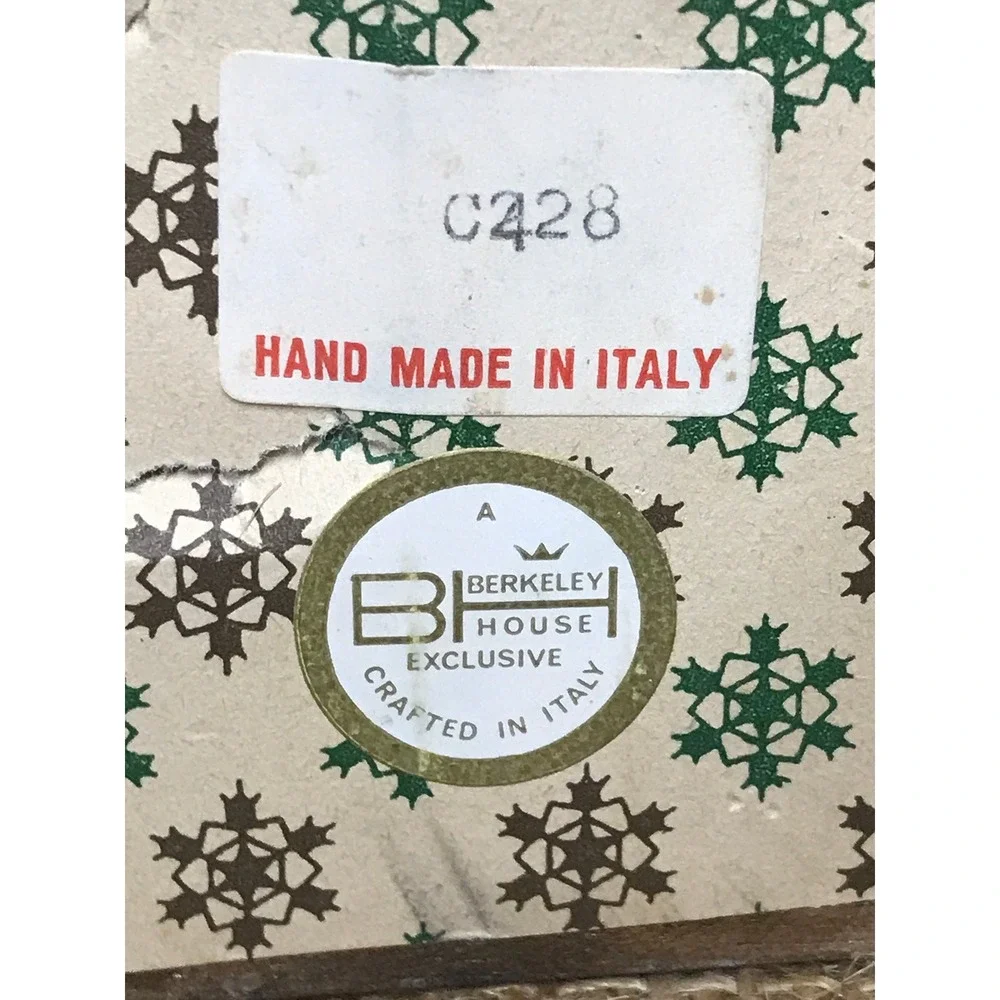 Framed Tile with Floral‎ Design, Great Vintage Wooden Frame, Hand Made in Italy